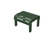 Recycled Earth-Friendly Outdoor Patio Reclining Adirondack Ottoman -Forest Green