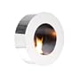 SEI Round Stainless Steel Wall Mount Gel Fuel Sconce