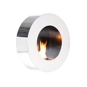 SEI Round Stainless Steel Wall Mount Gel Fuel Sconce by Southern Enterprises, Inc.
