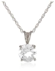 Sterling Silver 8mm Round Green Amethyst Pendant Necklace with Light Rope Chain Necklace, 18"
