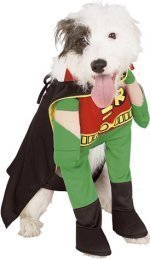 Dog Fancy Dress Costume Robin Deluxe - Size Medium 