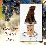Labrador Retreiver Dog Wine Bottle Stopper - Chocolate