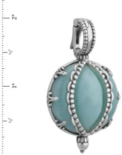 Relios Sterling Silver Faceted Amazonite Pendant Enhancer
