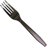 from Sussex Supplies Disposable Heavyweight Fork Black - 178mm (Pack 100) - great for parties, bbqs, picnics and events