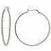 Sterling Silver Cubic Zirconia Hoop Earrings