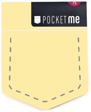 Pocket Me Adhesive Sticky Notes 10 Sheet Memo Pad with Pocket (Cream Yellow) for School &amp; Office