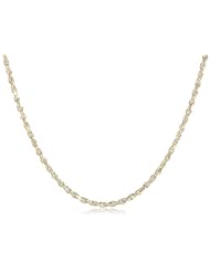 Duragold 14k Yellow Gold Hollow Diamond-Cut Rope Chain Necklace (2.0mm )