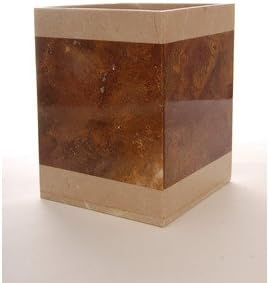 Lex Lighting CKKB-W Desert Sand and Marble Wastebasket, Amber