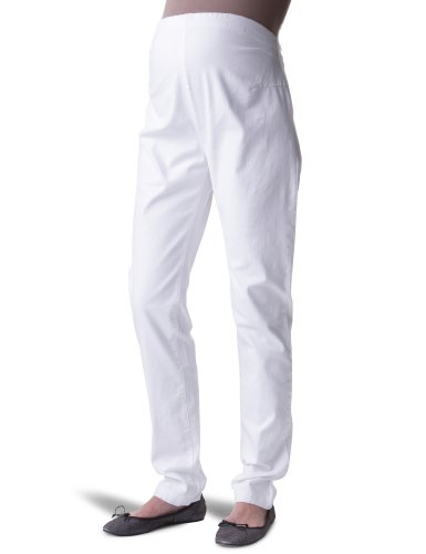 Noppies Damen Umstandsmode Hose 93010, Gr. 36 (S), Wei&szlig; (white 01) Preisvergleich