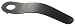 Steel Flat Spring, 1-1/2 L x 0.02 Thick, 3/8 Base W, Screw Size # 8