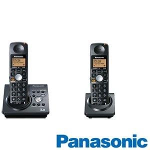 Childrens Toyshop  Office Products : Panasonic KX-TG1032 KX-TG1032BP Dect 6.0 Expandable Digital Cordless Phone System w/Digital Answering machine and 2 Handsets, Black