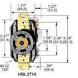 Outlets: Hubbell HBL2710 NEMA L14-30R 125/250V, 30A Single Twist-Lock® Receptacle