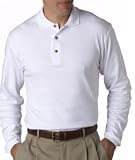 Ultraclub Long Sleeve Interlock Polo Shirt 8501