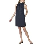 Mossimo Black: Tie-Front Denim Dress - Dark Rinse