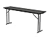Correll ST1896PX-07 High Pressure Laminate Folding Seminar Table with Off-Set Leg For Maximum Leg Room, 18" x 96", Black Granite