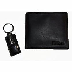 Men's Kenneth Cole Reaction Passcase Wallet & Key Chain Set Black