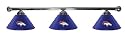Denver Broncos Pool Table Light - Chrome bar