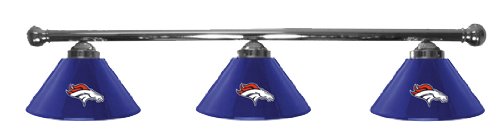 Denver Broncos Pool Table Light - Chrome bar