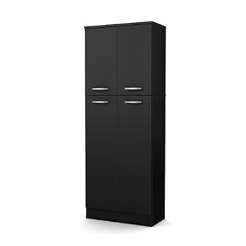 Black Pantry Storage Cabinet