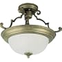 Casual 2-Light Semi-Flush Mount - Country Stone