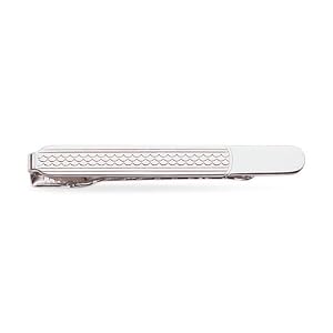 23k Rhodium Electroplated Tie Clip by Szul