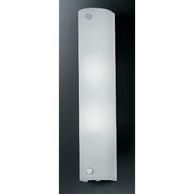 Eglo 85338A Mono 2 Light Wall Light Fixture, Chrome Frosted Opal by Eglo