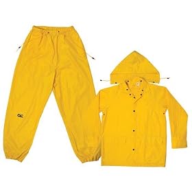 Custon Leathercraft R102M 3 pc Polyester Rain Suit, Yellow, Medium by Custom Leather Craft