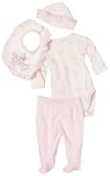 Vitamins Playwear Baby-Girls Newborn Princess Preemie 4-Piece Pant Set, Pink/Ivory, One Size