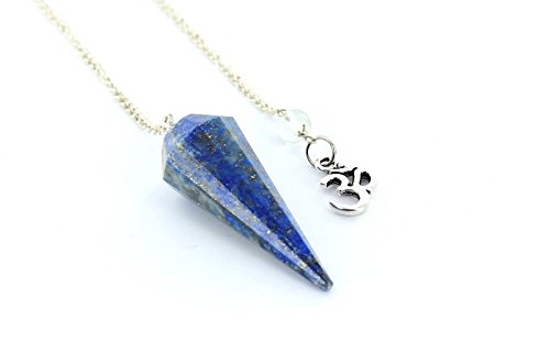 Lapis pendulum with Om Pendants