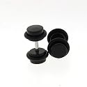 Fake Acrylic Plugs - Black 16g Wire; 6mm - Sold as a Pair