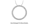 Large Genuine Sterling Silver CZ Circle Of Life Pendant