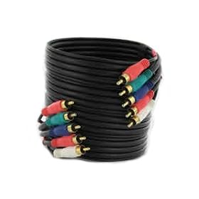 Component Video Cable + Stereo Audio L R Cable - 6 Ft. Length - Red, Green, Blue Video... by MPI