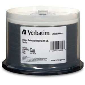 Cheap Price Verbatim 96862 8.5GB 8X DataLifePlus White Inkjet Printable ...