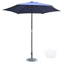 Parasol Wood Deluxe 2.5m Navy