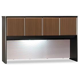 Bush WC25561 - Series A Hutch, 60w x 13-7/8d x 36-1/2h, Sienna Walnut/Bronze