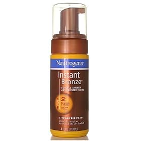 Neutrogena Instant Bronze Sunless Tanner and Bronzer In One Streak-Free Foam, Medium 118ml/4oz