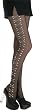 Adult Black Bone Print Tights - Adult Std.