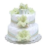 Small Mint Green Gladiolas Diaper Cake