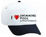 31cdpTVR2QL. SL160  I Love Swimming Pool Superintendents White Cap
