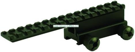 Swamp Fox Compact Riser Mount with Quick Release Offset See-Through Rail for AR15 M16 and M4 Rifles, Black Matte, 1-Inch