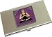 Yoga Namaste Purple Business Card Case