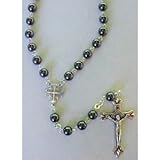 Hematite Rosary with Jerusalem Cross
