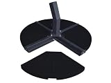 80KG CANTILEVER BANANA PARASOL BASE. 4 X 20KG HEAVY DUTY SECTIONS BLACK CONCRETE