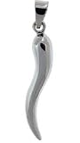Good Luck Charm.- Stainless Steel Italian Horn.20