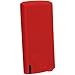 iGadgitz Red Silicone Skin Case Cover for Sony Walkman NWZ-E384 4GB 8GB + Screen Protector