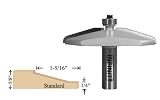 90-502, 1/2" Shank Horizontal Raised Panel Router Bit, Standard Profile