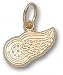 Detroit Red Wings Solid 14K Gold Logo 1/4'' Pendant