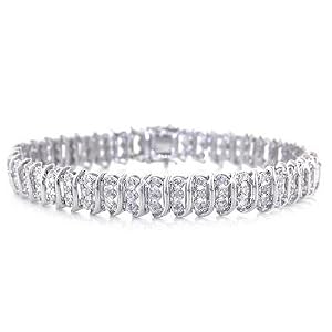 Sterling Silver 1.00 Carat Diamond Bracelet by