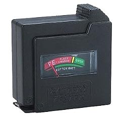 Universal Batterietester auch Knopfzellen FHT-6862 AAA (Micro), AA (Mignon), C (Baby), D (Mono), 9V-Block und Knopfzellen