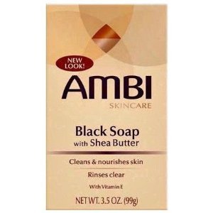 Ambi Black Soap, with Shea Butter 3.5 Oz (Pack of 2)